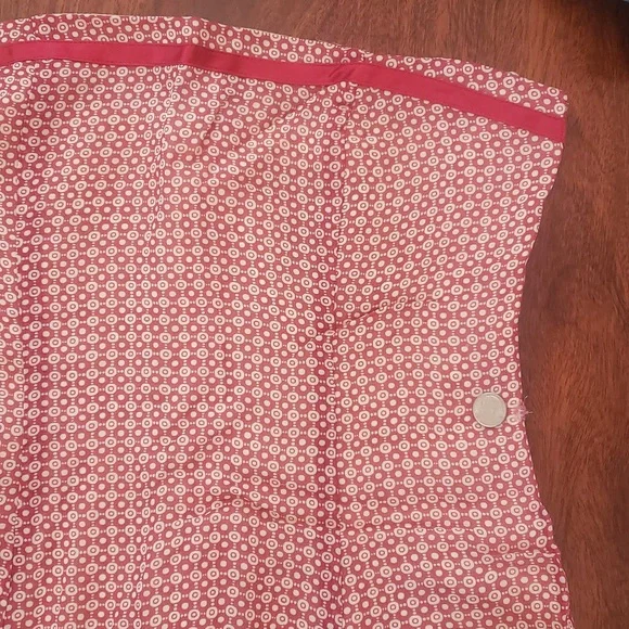 VICTORIAS SECRET MODA INTERNATIONAL Strapless Dress Burgundy Ivory SIZE 4 - Picture 13 of 15